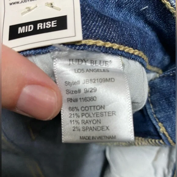 Judy Blue Skinny Jeans Distressed Blue - Picture 5 of 7